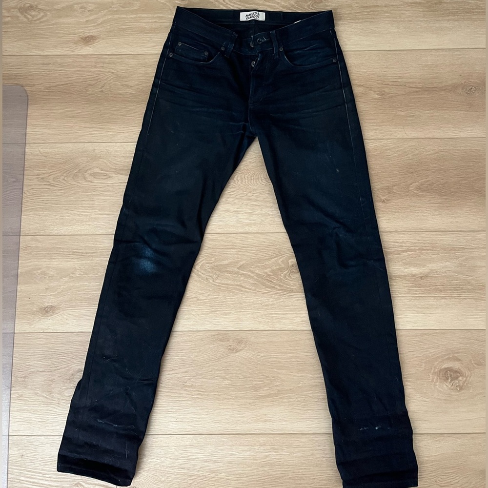 Naked & Famous Raw Selvedge Jeans - Midnight Edition Left Hand Twill Size 30x34